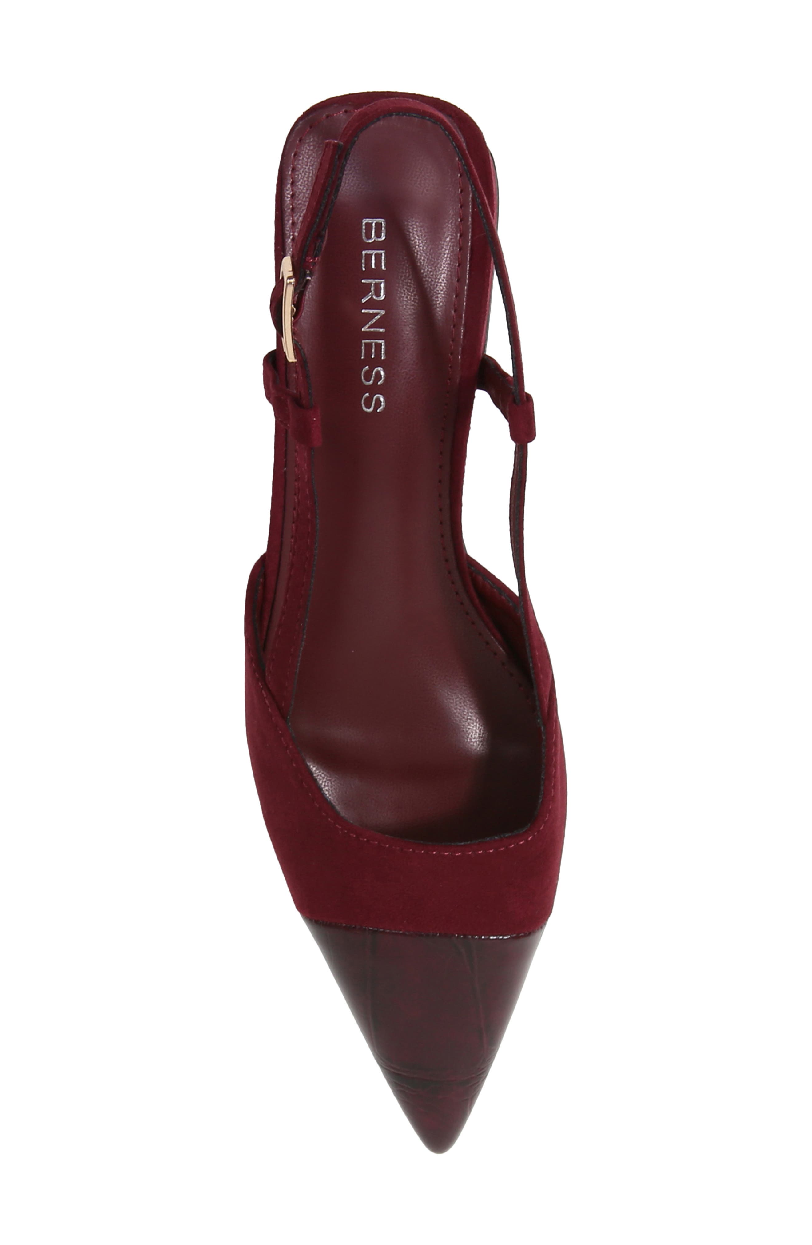 Slingback Block Heel Pump, Alternate, color, WINE