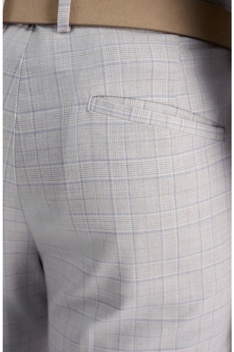 Glen Plaid Stretch Pants, Alternate, color, LIGHT GREY
