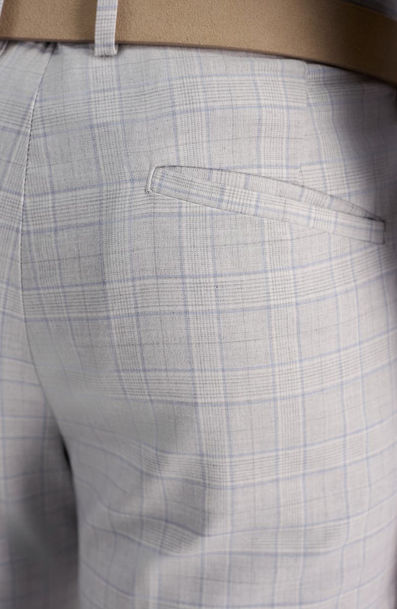 Kenneth Cole Reaction Glen Plaid Stretch Pants, Alternate, color, Light Grey