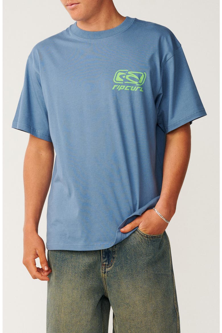 Archive Ripped Graphic Cotton T-Shirt, Main, color, BLUEFIN