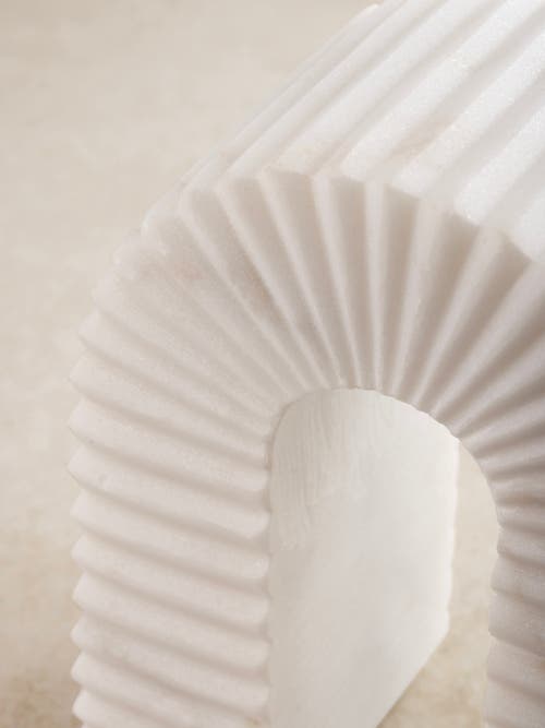 Gauri Kohli Hanover Marble Decorative Object In White