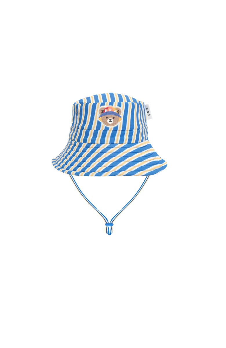 Huxbaby Beach Hux Stripe Swimhat, Main, color, Cobalt/Sunburst