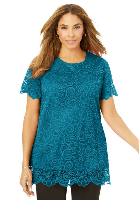 Stretch Lace Tunic (Plus Available)