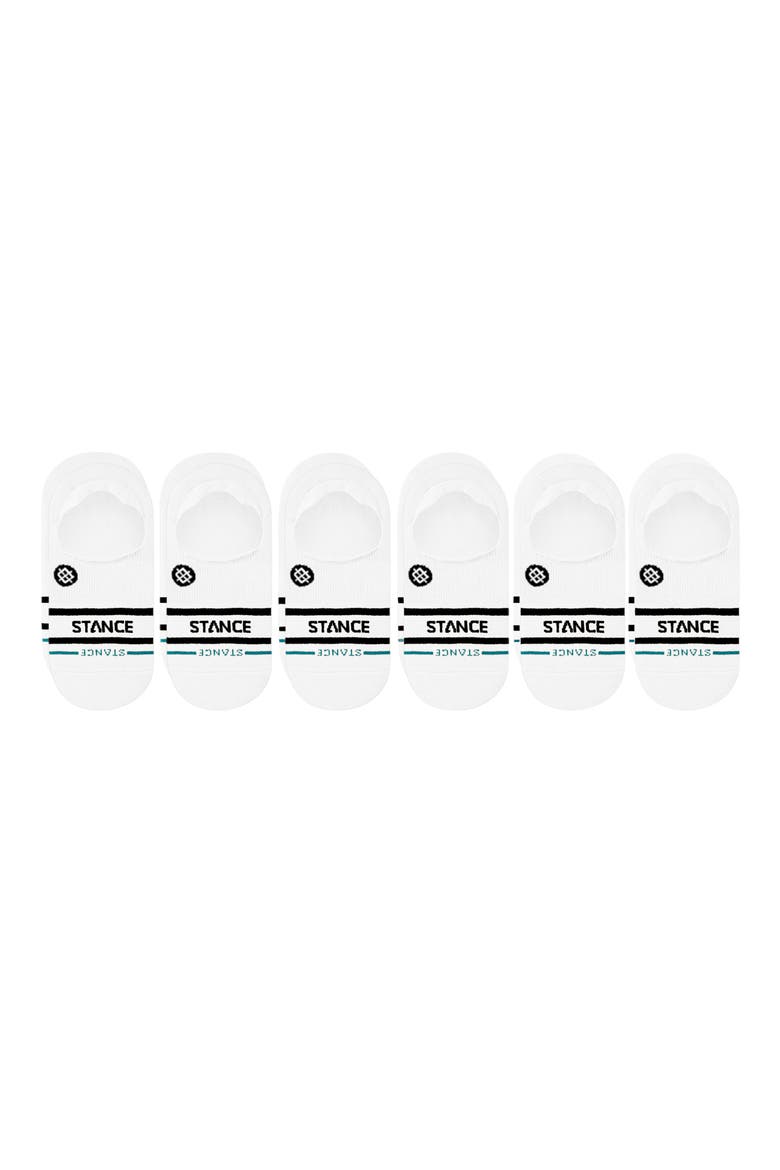 Core 6-Pack Cotton Blend No Show Socks, Main, color, WHITE
