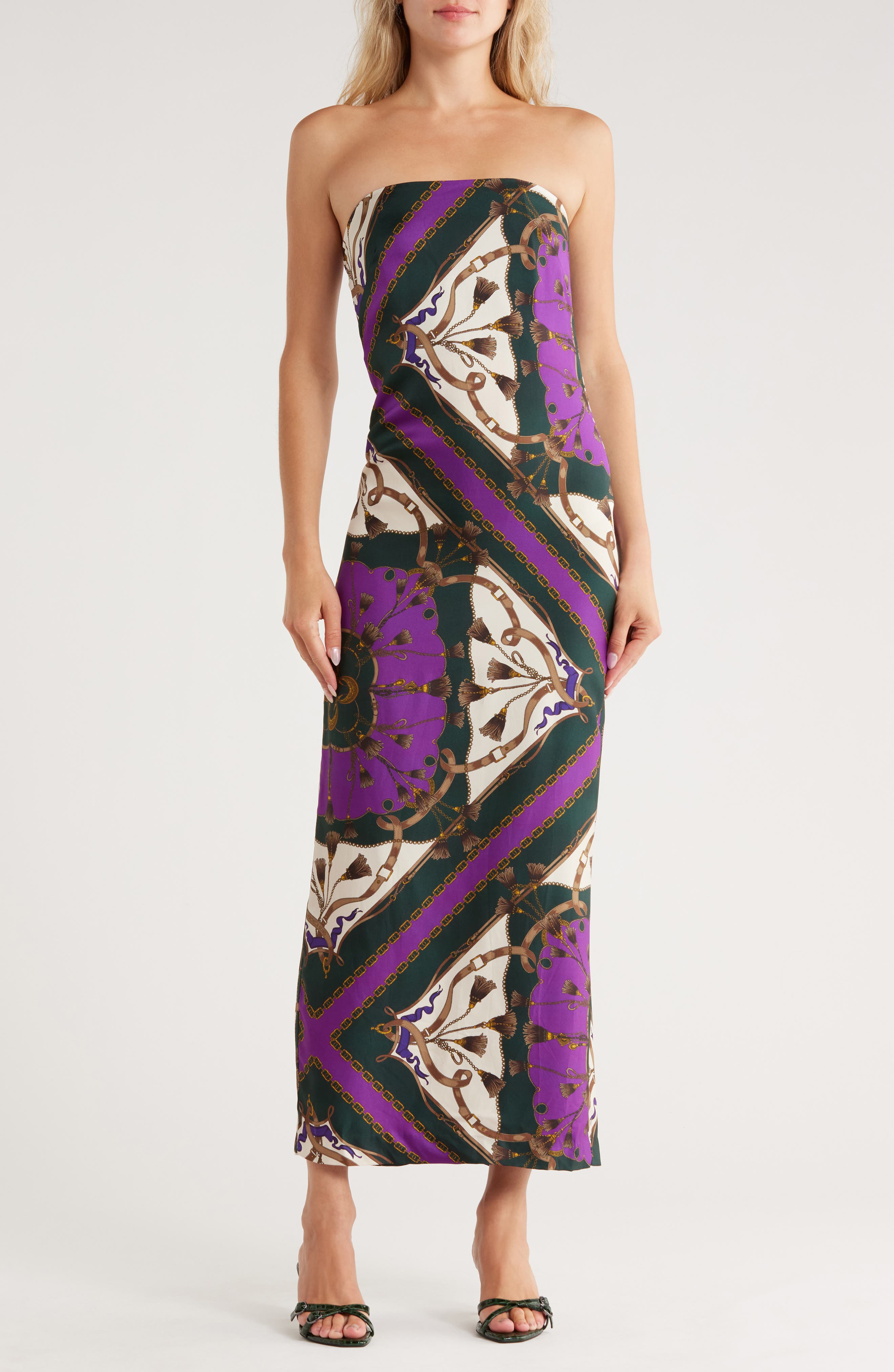 Veronica Beard Flora Strapless Silk Blend Body-Con Dress