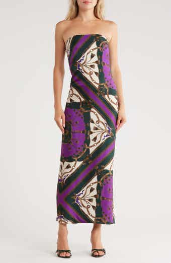 Veronica Beard Flora Strapless Silk Blend Body-Con Dress