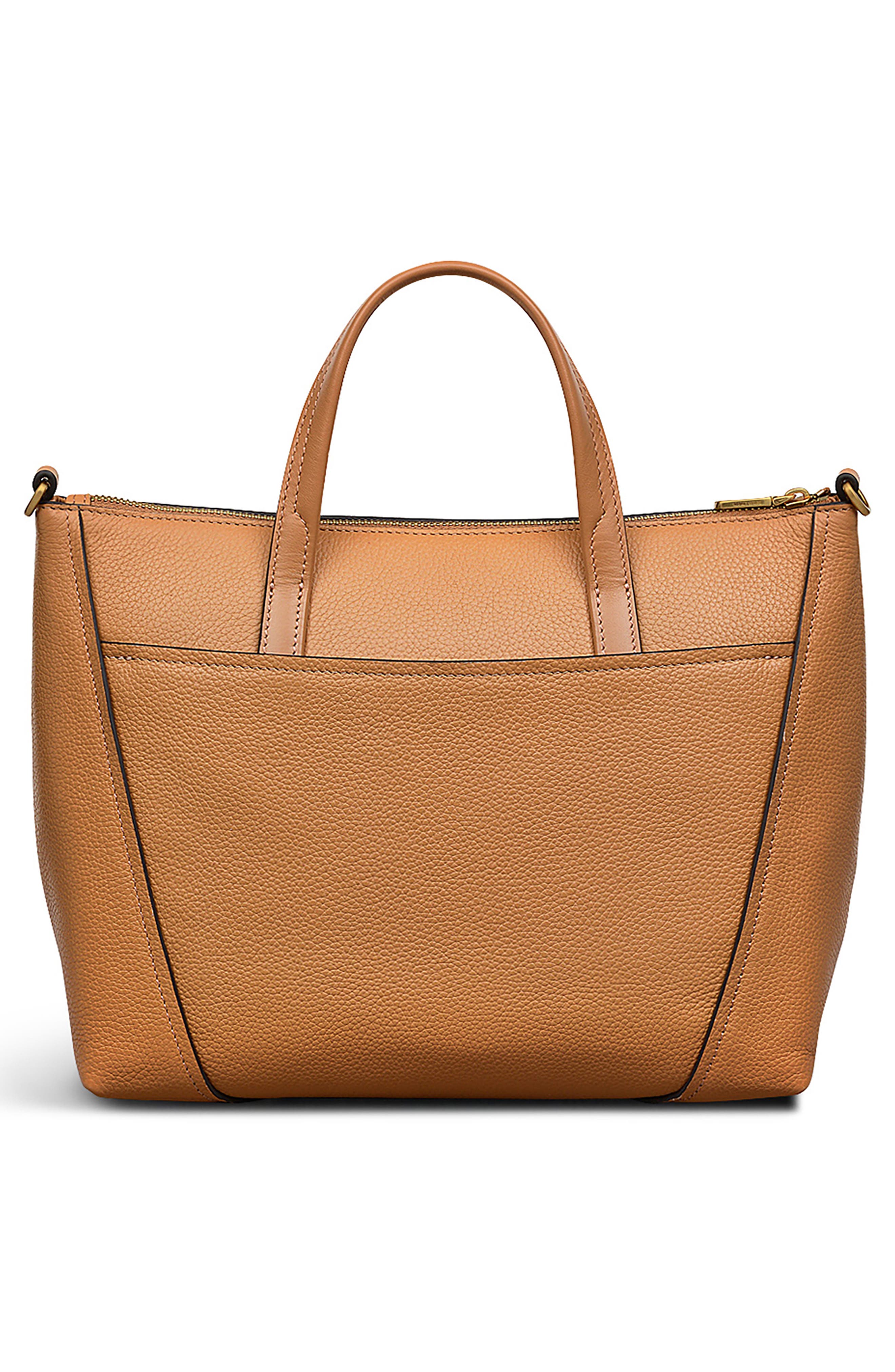 Radley Kendal Medium Zip Leather Satchel, Alternate, color, Dark Butter