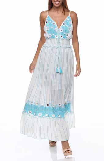 RANEES Embellished Cotton Cover-Up Maxi Dress