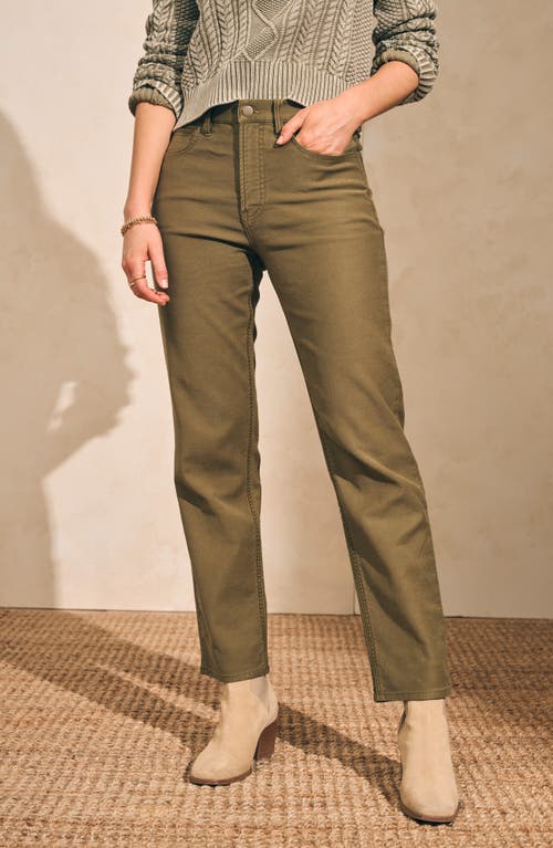 Faherty Stretch Terry Five Pocket Pant In Brown
