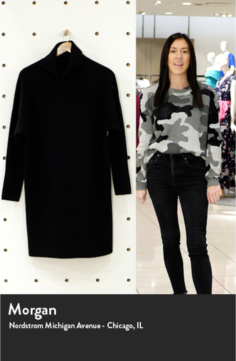 Long Sleeve Cashmere Blend Sweater Dress, sales video thumbnail