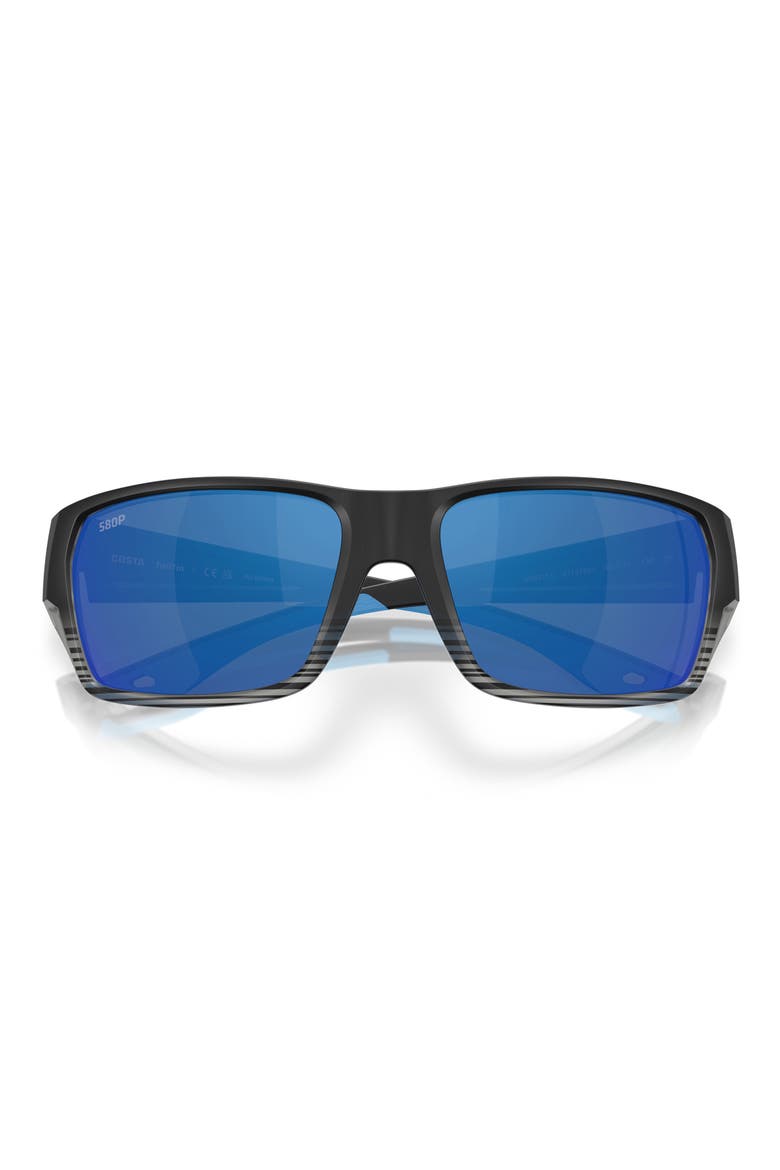 Tailfin 60mm Polarized Sunglasses, Alternate, color, MATTE SMOKE CRYSTAL / BLUE
