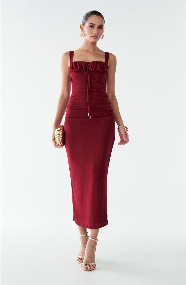 BWLDR Woods Dress, Alternate, color, Burgundy