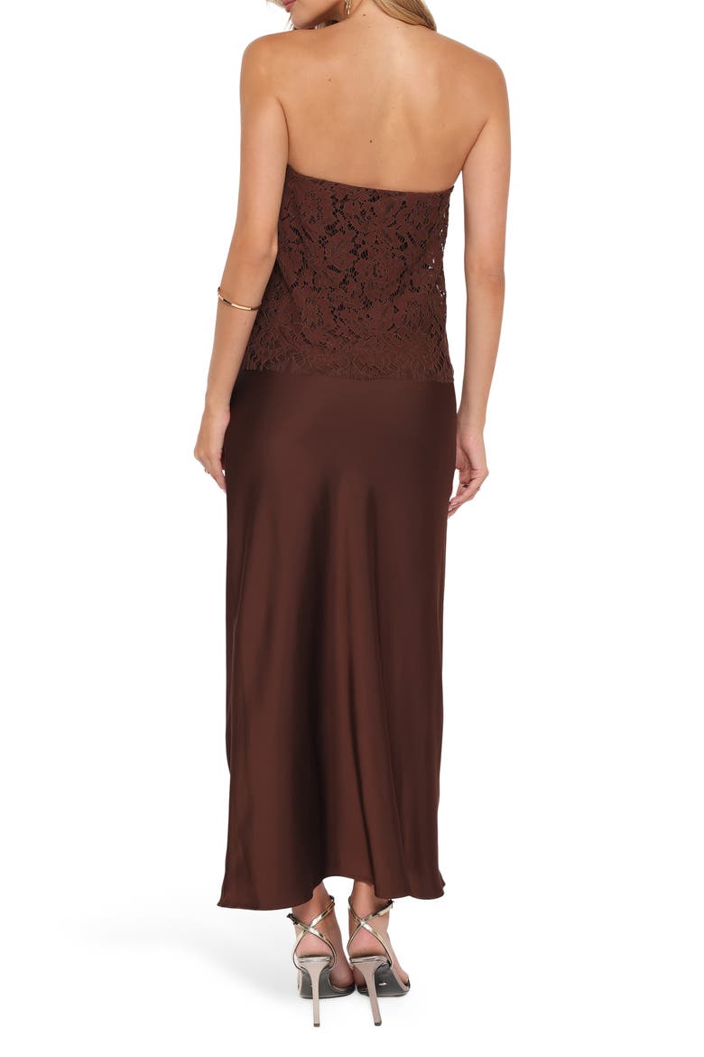 Lelita Strapless Maxi Dress, Alternate, color, BROWN