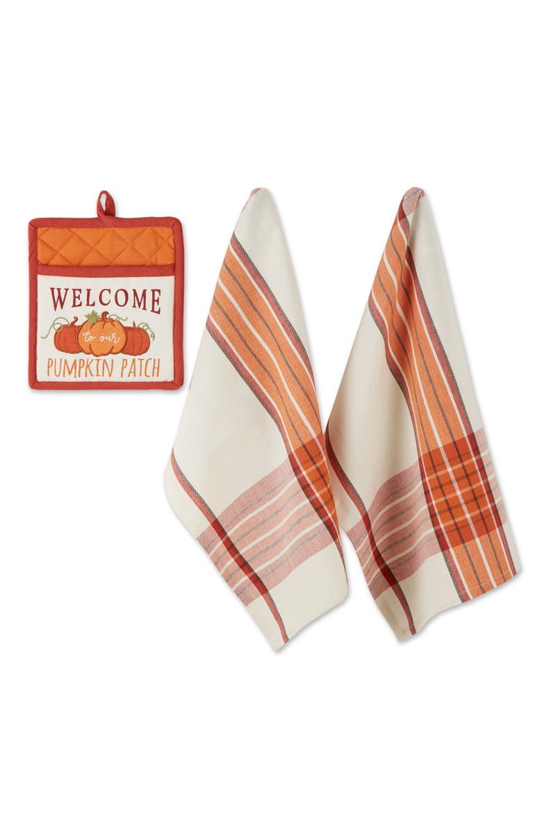 Pumpkin Patch Potholder Gift Set/3, Alternate, color, Pumpkin Patch