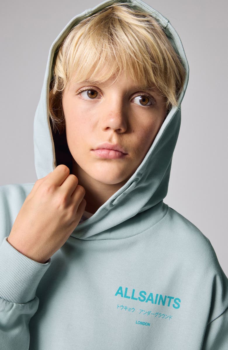 smALLSAINTS by ALLSAINTS Kids' Underground Oversize Hoodie, Alternate, color, Blue