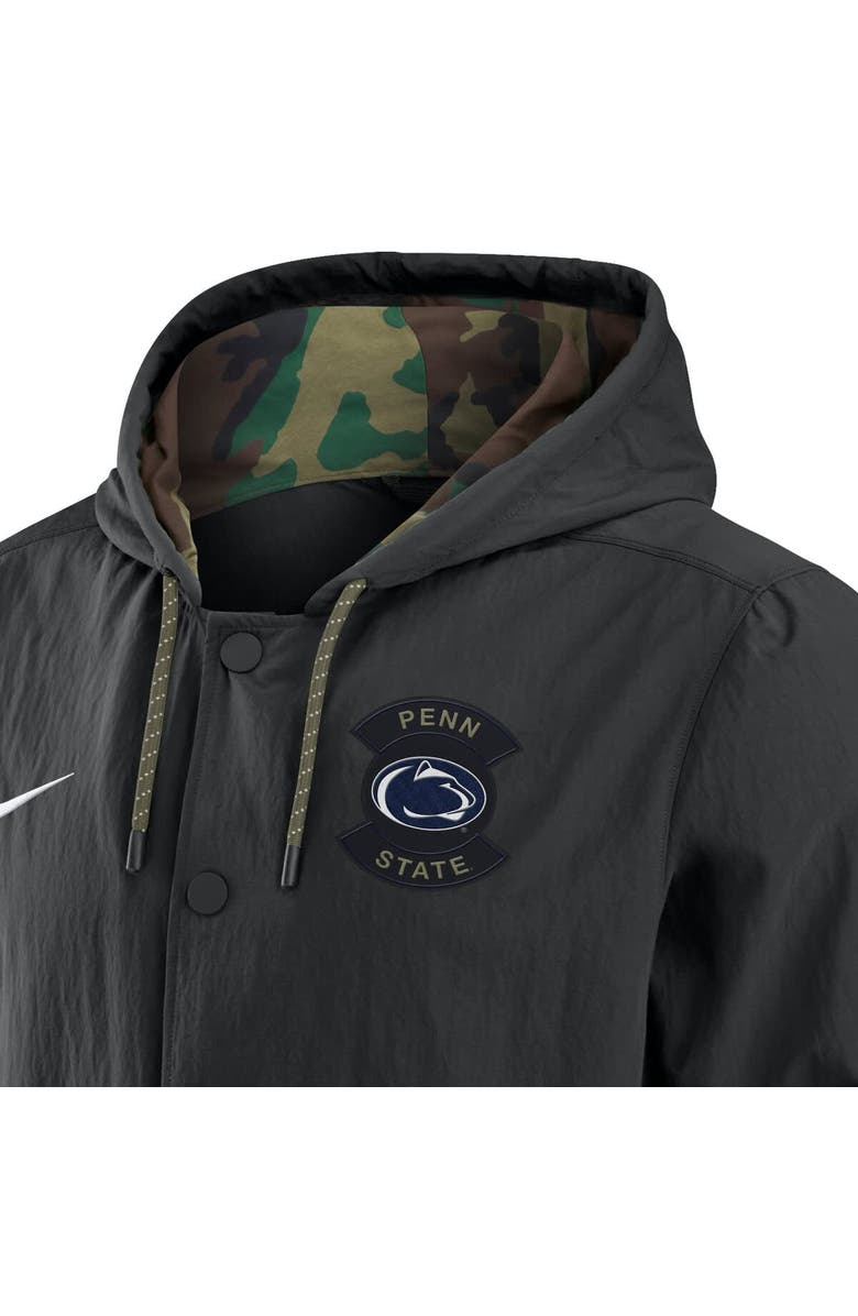 Nike Men's Nike Black Penn State Nittany Lions 2025 NCAA Military Appreciation Full-Snap Jacket, Alternate, color, Black