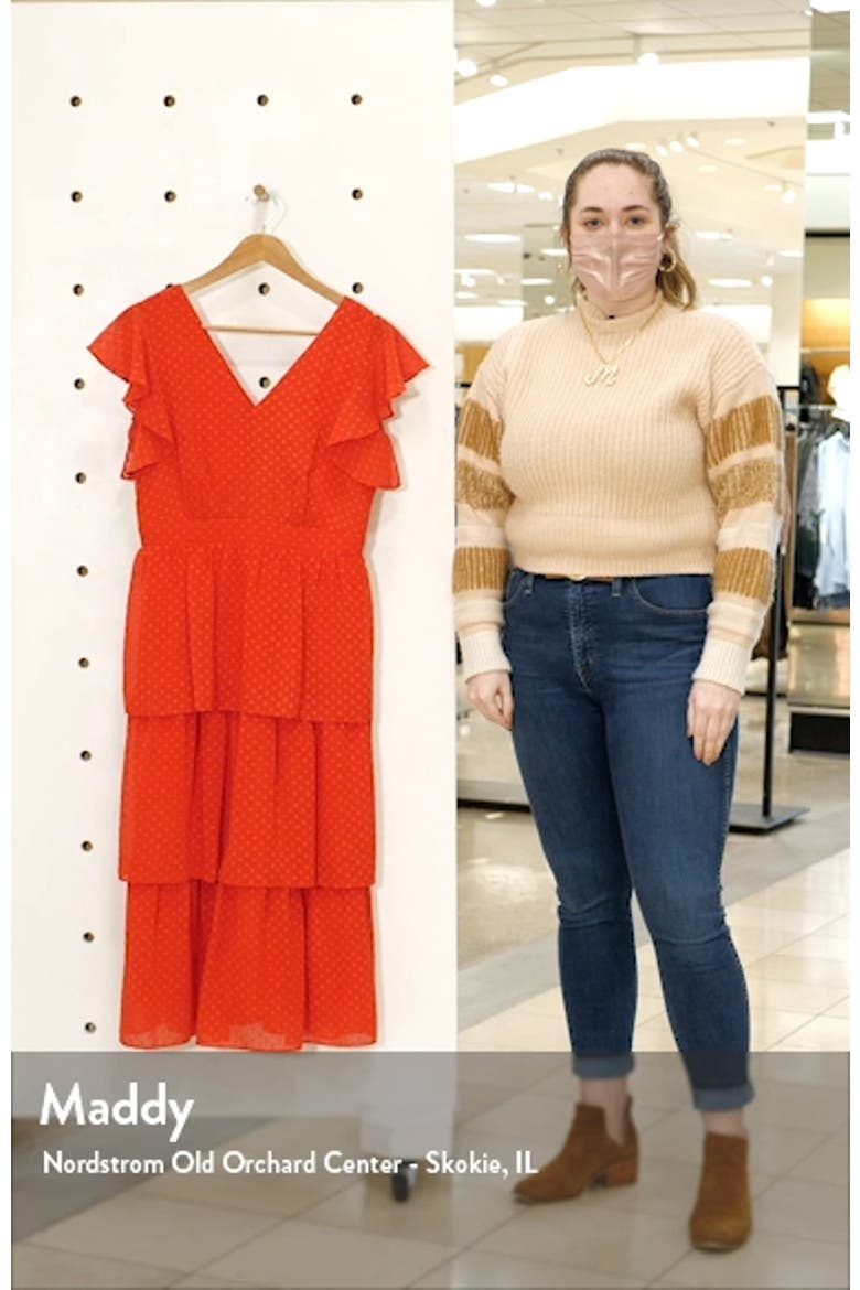 Clip Dot Chiffon Midi Dress video