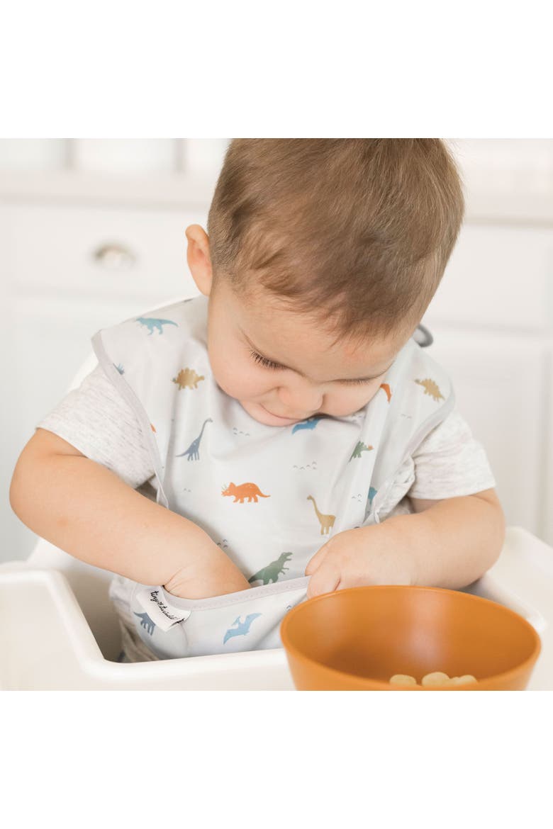 Mess-Proof and Waterproof Baby Food  BPA-Free Bib w/Adjustable Closure 3pc - Solids, Alternate, color, Dinosaur
