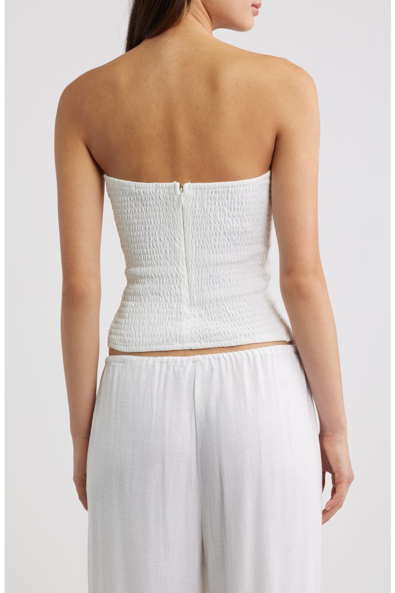 Marissa Strapless Corset Top, Alternate, color, WHITE