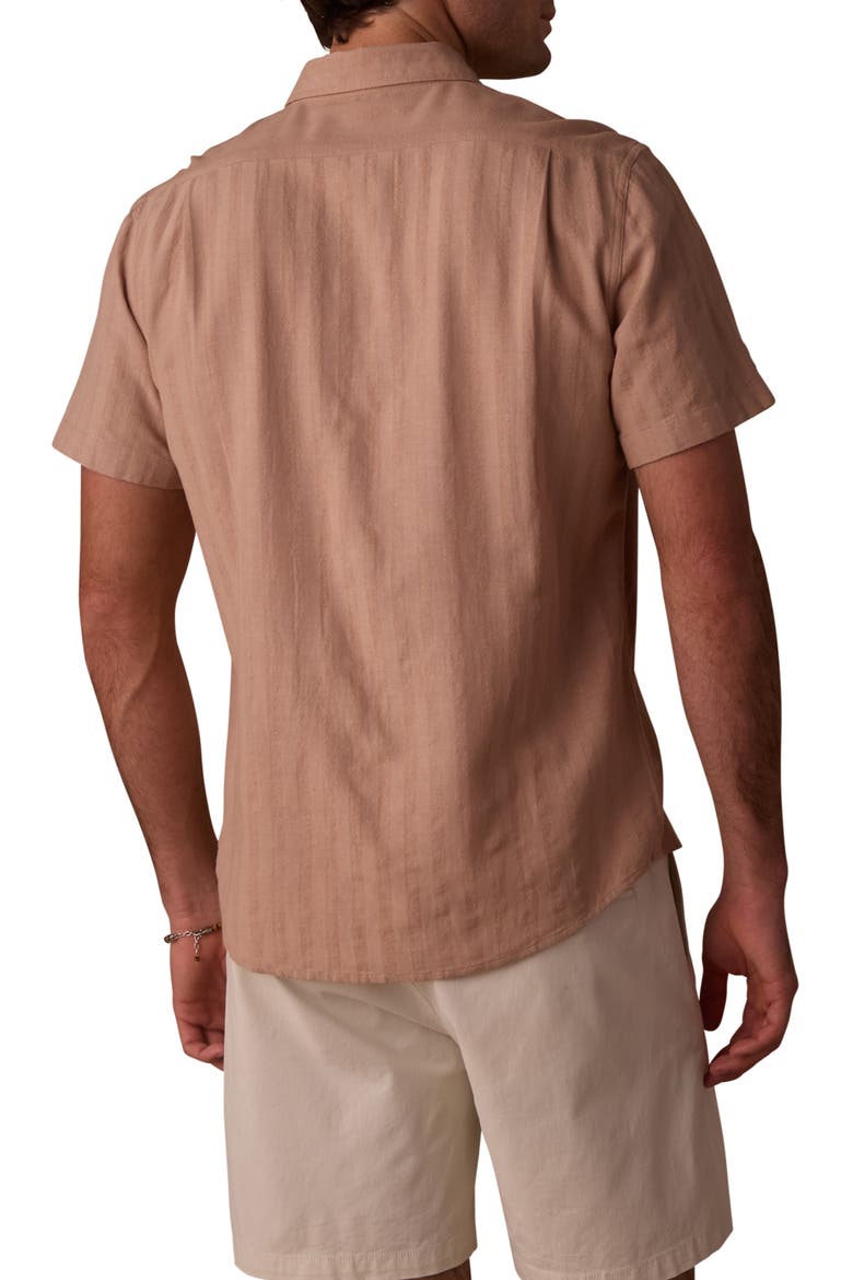 Freshwater Everyday Short Sleeve Button-Up Shirt, Alternate, color, FLAX