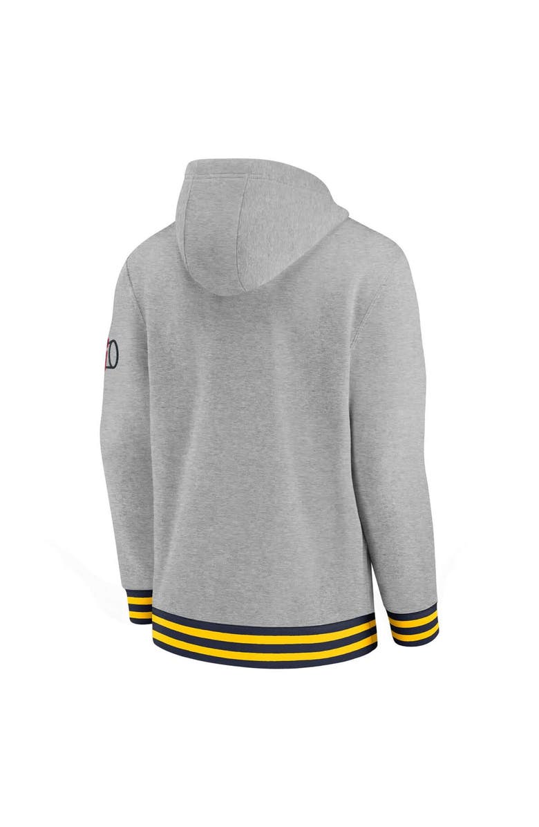 Nike Men's Nike Heather Gray Michigan Wolverines Legacy Retro Pullover Hoodie, Alternate, color, Heather Gray
