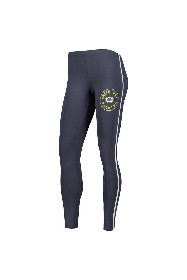 Women's Concepts Sport White/Charcoal Green Bay Packers Sonata T-Shirt & Leggings Sleep Set, Alternate, color, White
