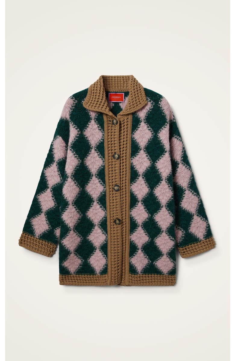 La DoubleJ Crochet Bowling Cardigan, Alternate, color, 