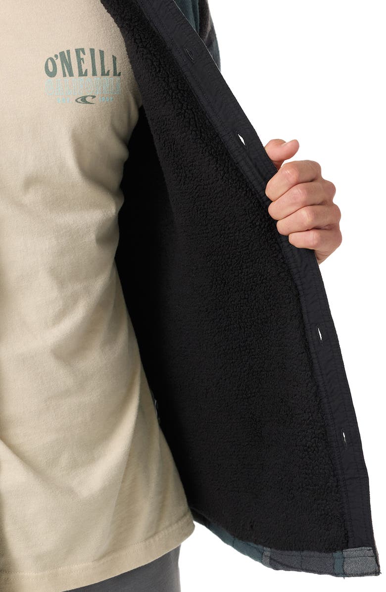 O'Neill Redmond Fleece Lined Button-Up Shirt Jacket, Alternate, color, 
