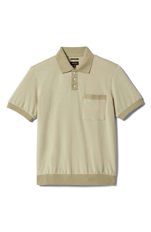 Brixton Weekend Herringbone Polo In Neutral