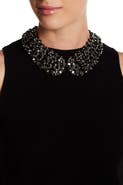 EYE CANDY LOS ANGELES Diana Black Crystal Cluster Collar Necklace