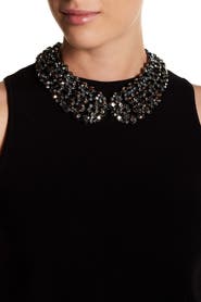 EYE CANDY LOS ANGELES Diana Black Crystal Cluster Collar Necklace
