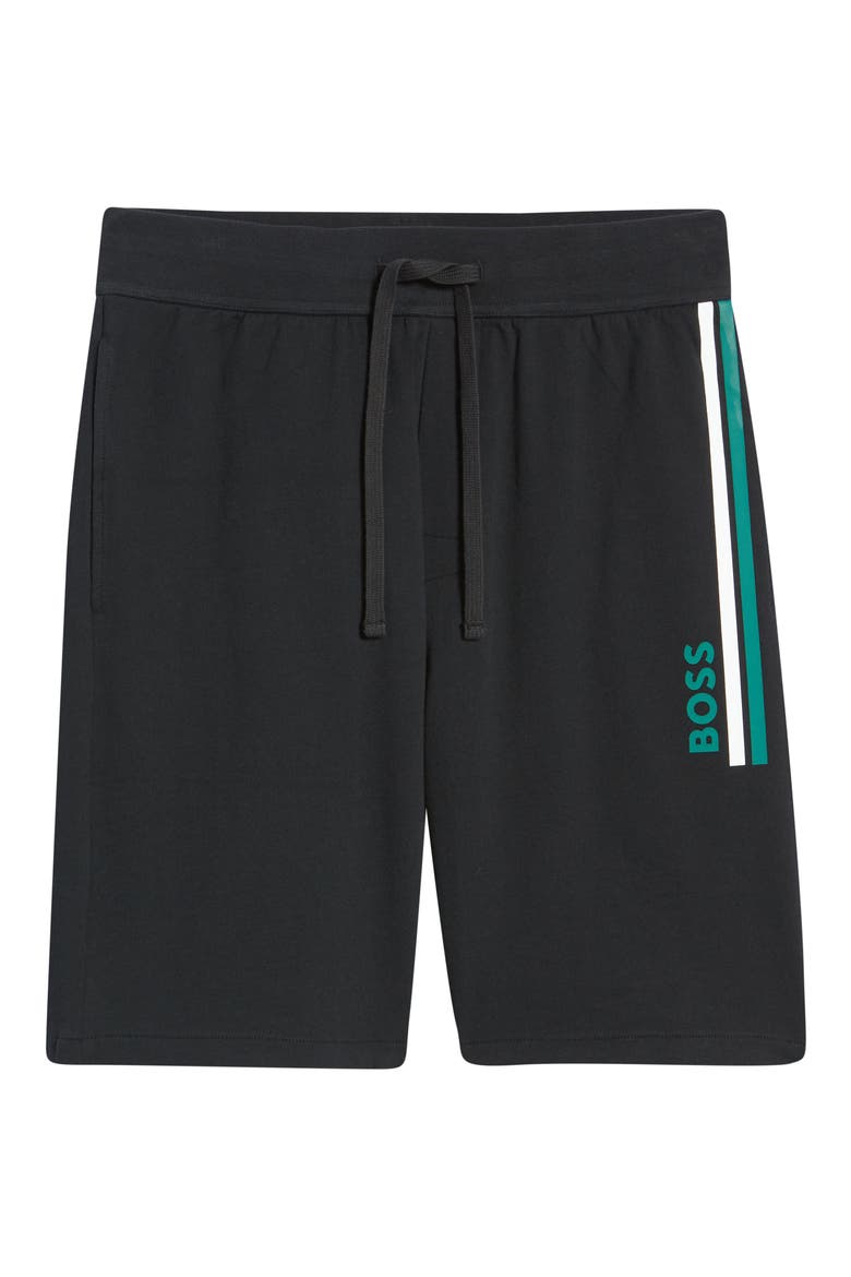 Essential Cotton Pajama Shorts, Alternate, color, BLACK