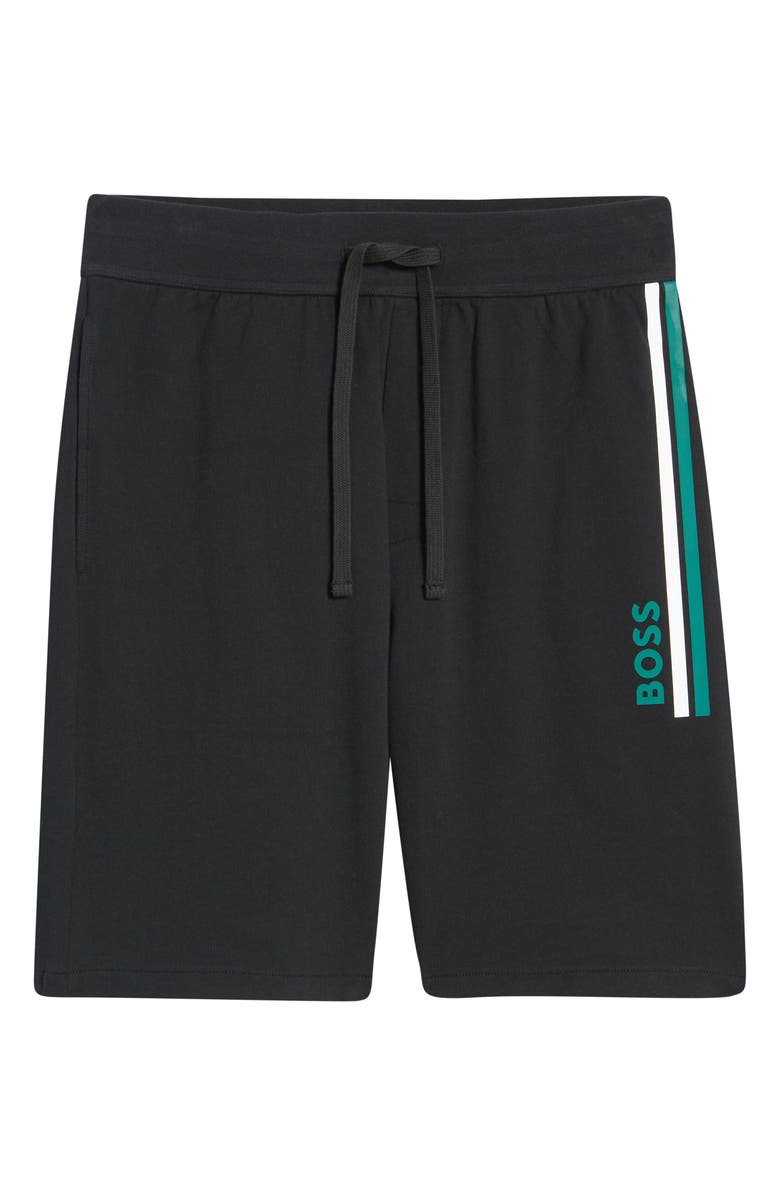 BOSS Essential Cotton Pajama Shorts, Alternate, color, Black