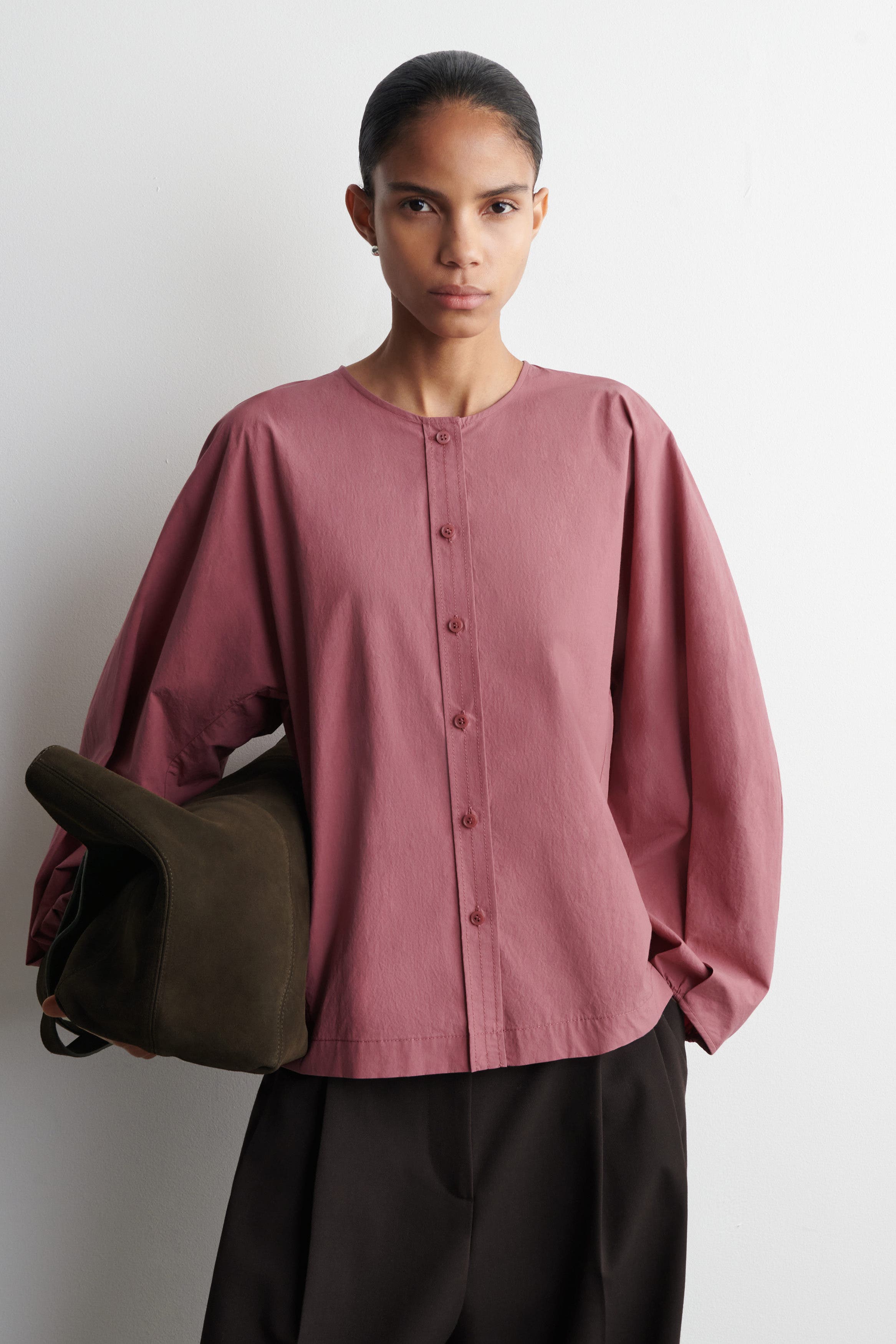 Gathered Pima Cotton Blouse - image 3
