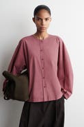 COS Gathered Pima Cotton Blouse