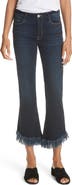 ZDNU FRAME FRAME Le Crop Shredded Hem Mini Boot Jeans