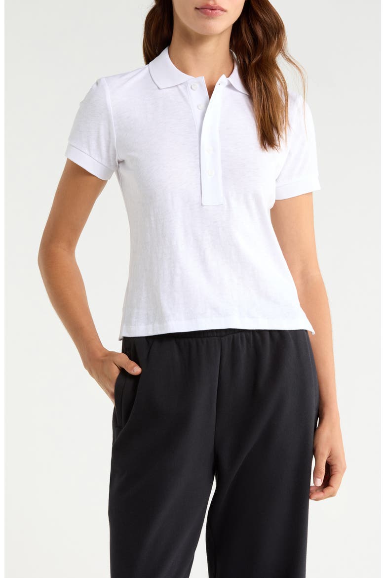 Worn In Jersey Polo, Main, color, SNOW
