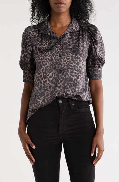 DKNY Jeans Puff Sleeve Button-Up Shirt