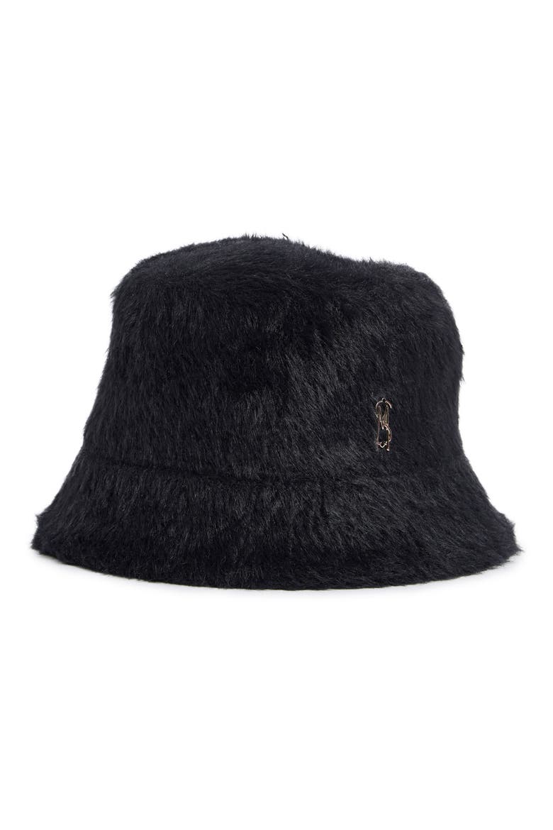 Soft Fuzzy Bucket Hat, Main, color, BLACK