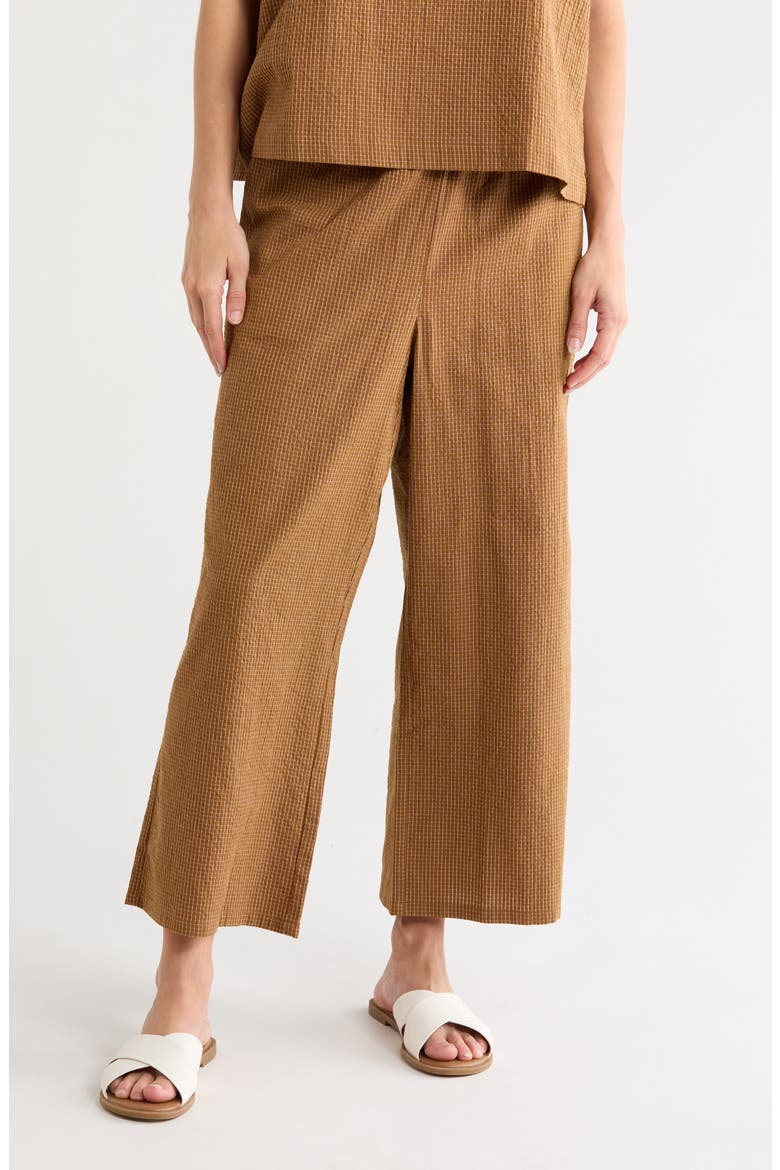 Organic Cotton Wide Leg Pants, Main, color, BRONZE