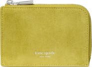 Kate Spade New York Mini Suede Zip Card Case