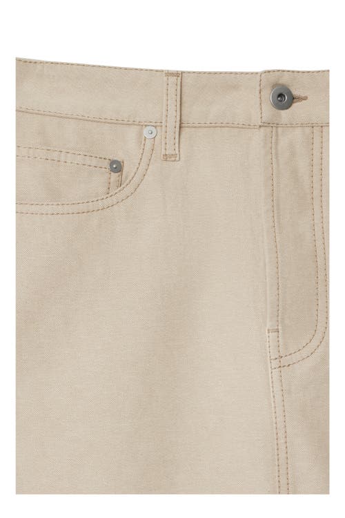 Burberry Equestrian Knight Denim Skirt In Rubble