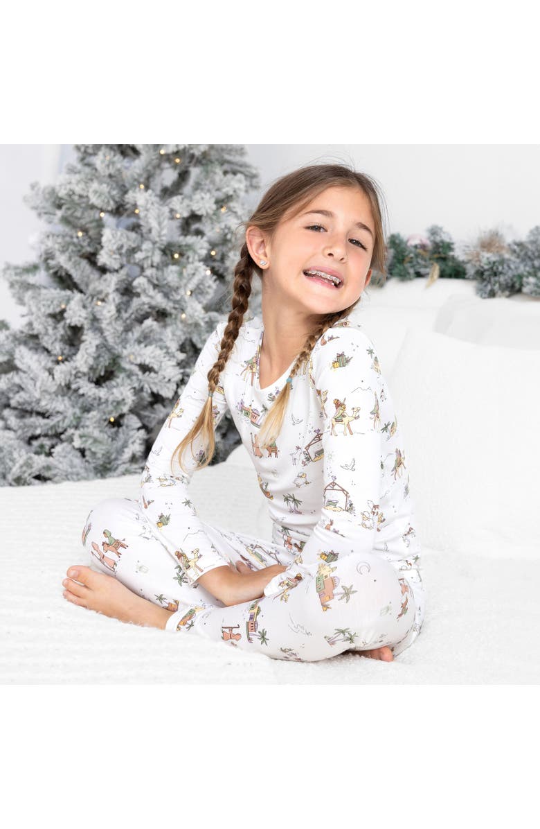 Bellabu Bear Kids' Yuletide Set of 2 Piece Pajamas, Alternate, color, Yuletide