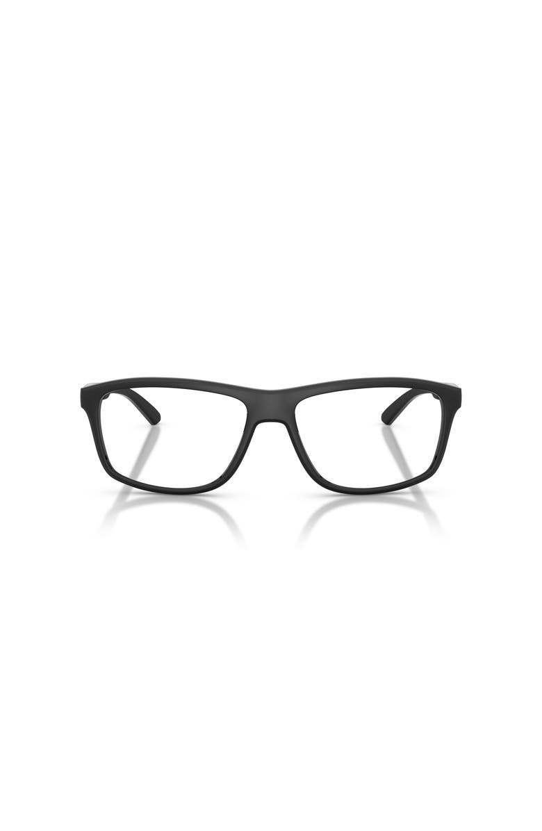 ARNETTE 57mm Rectangle optical glasses, Alternate, color, Black