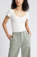 BP. Scoop Neck Short Sleeve Bodysuit
