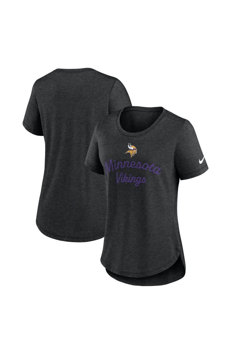 Nike Women's Nike Black Minnesota Vikings Script Tri-Blend T-Shirt, Main, color, Black