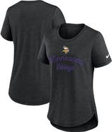 Nike Women's Nike Black Minnesota Vikings Script Tri-Blend T-Shirt