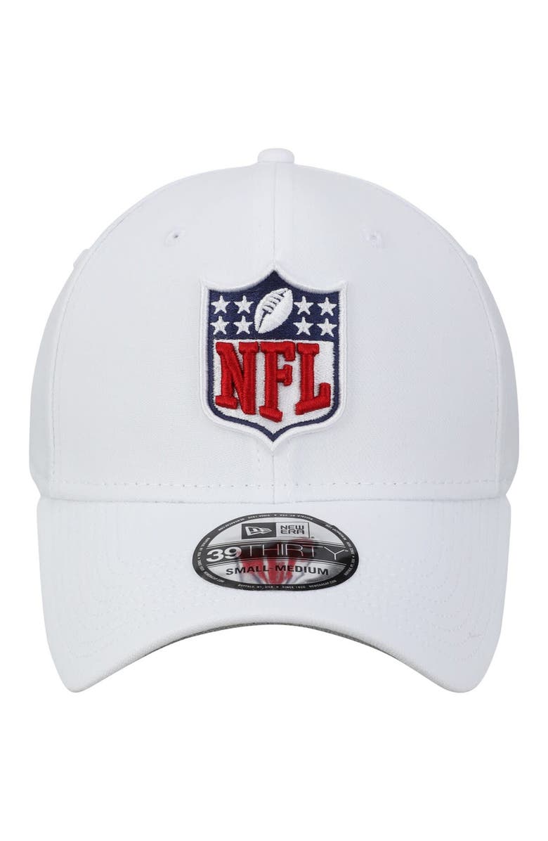 New Era Men's New Era White NFL Shield Logo 39THIRTY Flex Hat, Alternate, color,