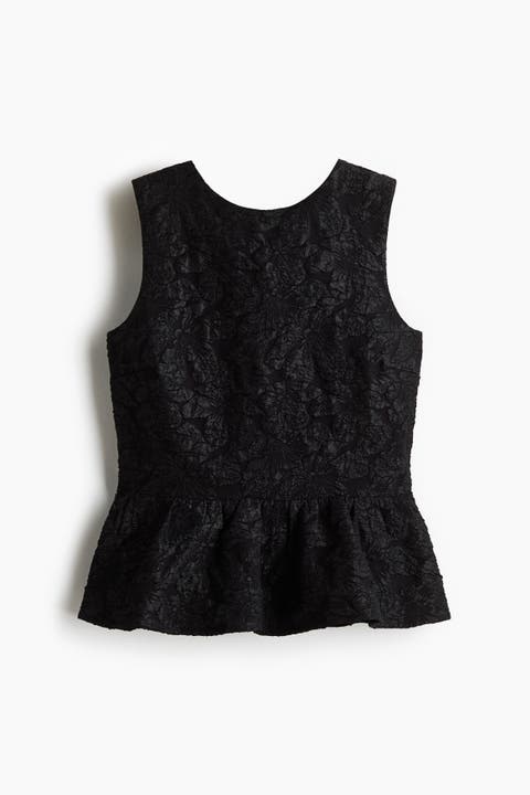 Bow-detail Peplum Top