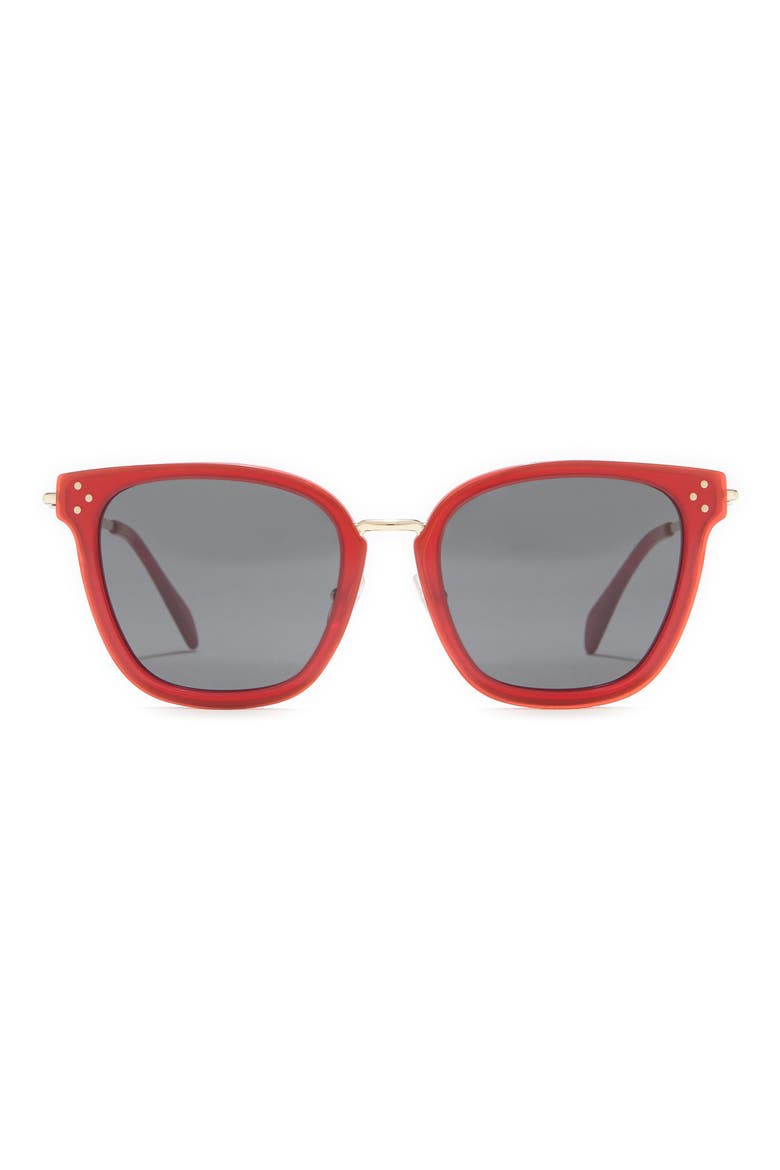 54mm Square Sunglasses, Main, color, REDO/GRN